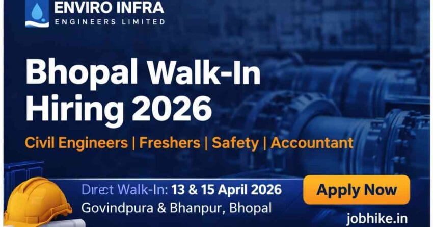 STP project engineer jobs near me Bhopal Enviro Infra 2026