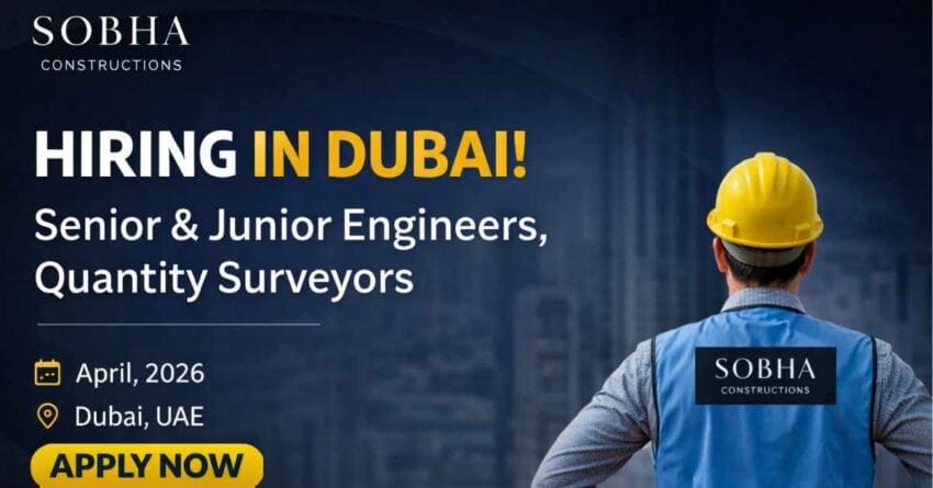 Sobha Constructions careers Dubai 2026 (Visa Sponsored)