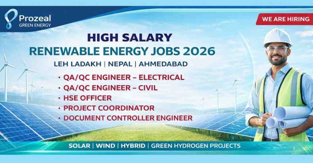 Solar Power Plant Jobs 2026 | Prozeal Green Energy Hiring