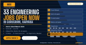 WOG Technologies Walk-in Drive 2026 33 Engineering Jobs Gurugram, Haryana
