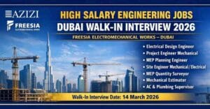 Walk in Interview Dubai 2026 for Engineers Freeesia Electromechanical Works Jobs in Dubai