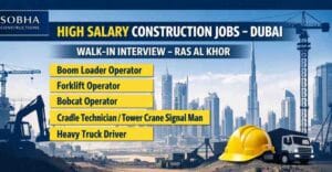 heavy equipment mechanic jobs in Dubai, Sobha Construction jobs in Dubai 2026
