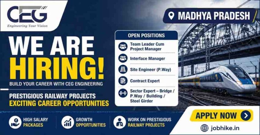 CEG Railway Jobs in Madhya Pradesh 2026 Jobhike