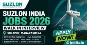 Suzlon Walk In Interview 2026 Jobs in Solapur for Engineers Apply Now