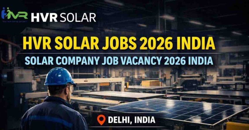 Top Solar Company Job Vacancy 2026 India HVR Solar Jobs
