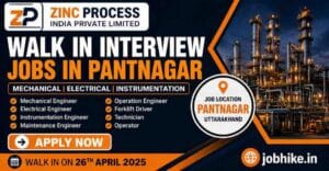 Walk in Interview in Pantnagar 2026 for Mechanical and Electrical Jobs