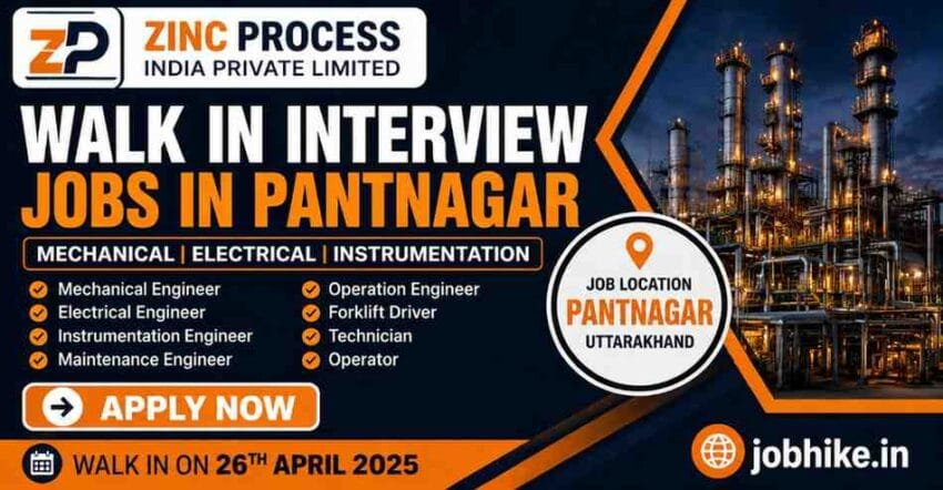 Walk in Interview in Pantnagar 2026 for Mechanical and Electrical Jobs