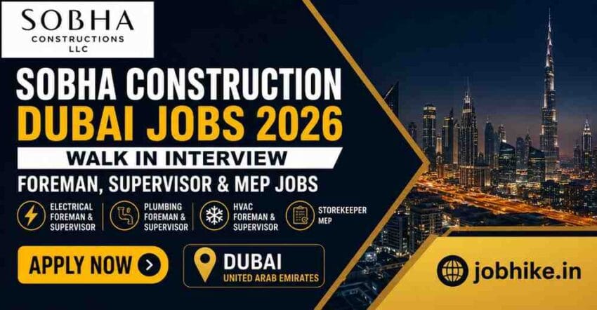Foreman jobs in Dubai - HVAC - electrical - plumbing - MEP jobs 2026