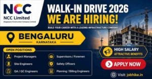 Jobs Near Me in Bengaluru 2026 NCC Walk-In Drive