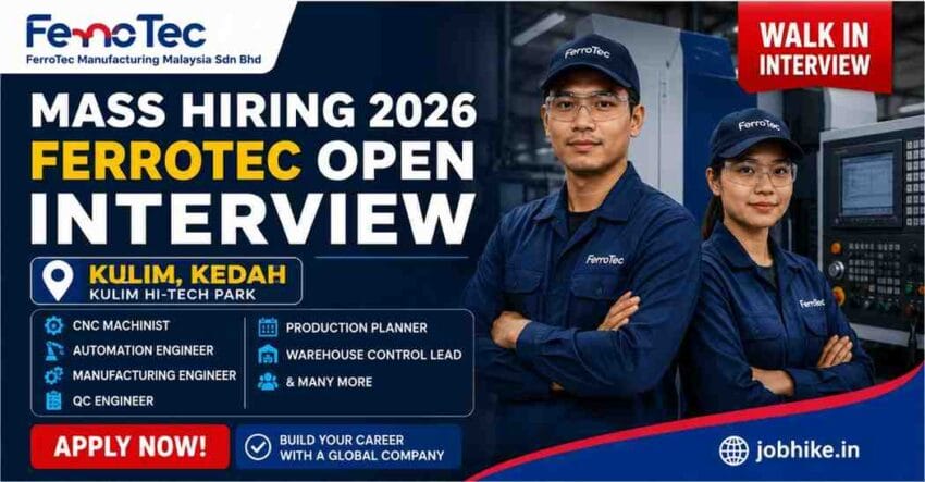 Manufacturing jobs in Kulim Kedah CNC machinist jobs in Malaysia 2026