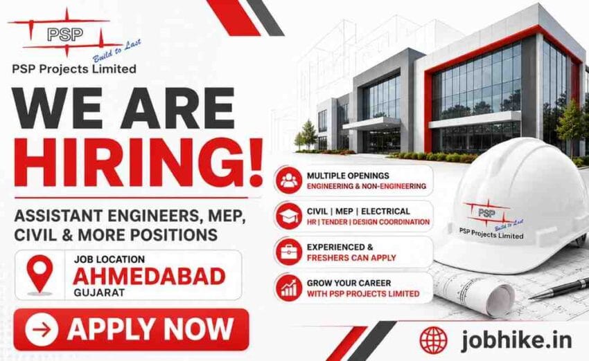 assistant engineer jobs in Ahmedabad for freshers 2026