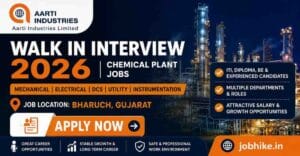 chemical plant walk in interview in gujarat 2026 aarti industries hiring
