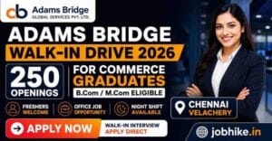 commerce graduates jobs in Chennai 2026 fresher jobs in Chennai
