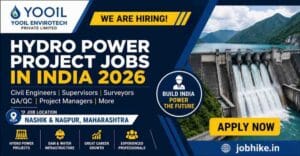 hydro power project jobs in india civil engineer jobs in nashik 2026