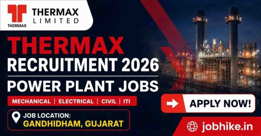 power plant jobs in Gujarat mechanical- Civil - electrical- ITI Jobs 2026