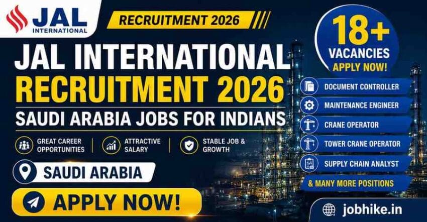 Exciting Saudi Arabia jobs for Indians JAL International Recruitment 2026
