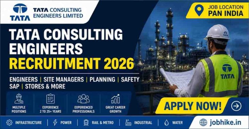 Exciting Tata Consulting Engineers recruitment 2026
