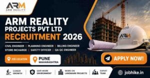 ARM Reality Projects Recruitment 2026 Civil Engineer Jobs in Pune