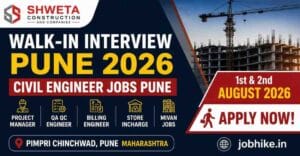 Exciting Walk-in Interview Pune Civil Engineer Jobs Pune 2026