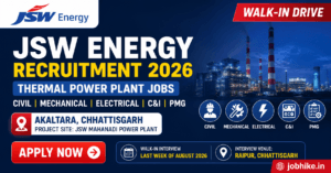 JSW Energy Recruitment 2026 Thermal Power Plant Jobs