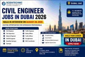 Civil Engineer Jobs in Dubai 2026 – Scientechnic Hiring Walk-In Interview